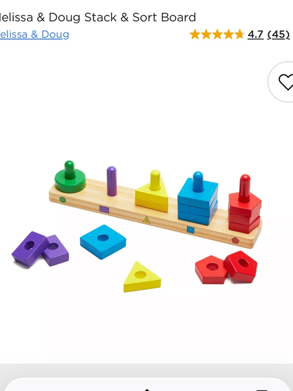Melissa & Doug Stack and Sort Toy